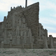 Illustration for article titled Massive sandcastle Minas Tirith awaits the approaching onslaught of waves